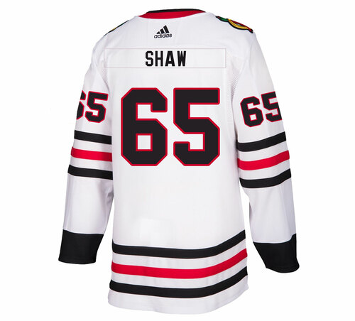 Chicago Blackhawks #65 Andrew Shaw White Road Authentic Jersey