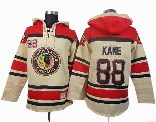 Chicago Blackhawks #88 Patrick Kane cream hoody