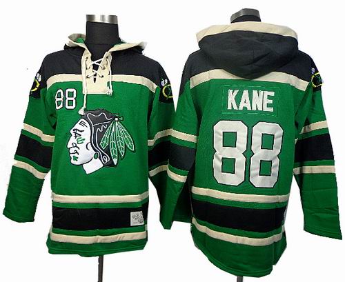 Chicago Blackhawks #88 Patrick Kane green hoody