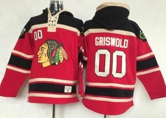 Chicago Blackhawks 00 Clark Griswold Red Lace-Up NHL Jersey Hoodie