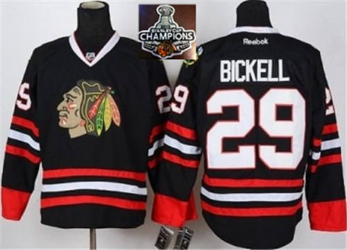 Chicago Blackhawks 29 Bickell Black 2015 Stanley Cup Champions NHL Jersey