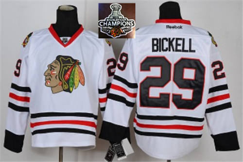 Chicago Blackhawks 29 Bickell White 2015 Stanley Cup Champions NHL Jersey