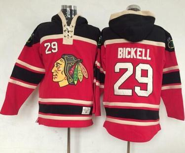 Chicago Blackhawks 29 Bryan Bickell Red Lace-Up NHL Jersey Hoodie