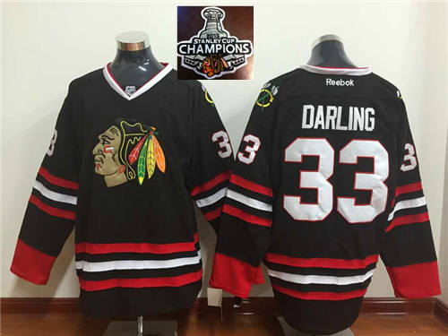 Chicago Blackhawks 33 Darling Black 2015 Stanley Cup Champions NHL Jersey