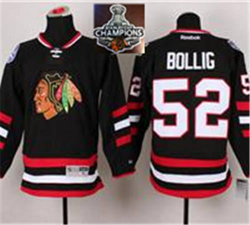 Chicago Blackhawks 52 Brandon Bollig Black 2014 Stadium Series 2015 Stanley Cup Champions NHL Jersey
