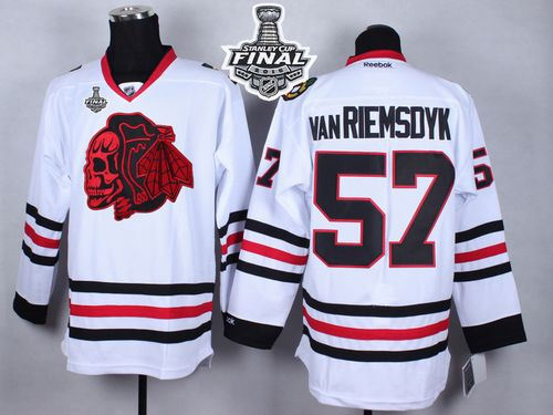 Chicago Blackhawks 57 Trevor Van Riemsdyk White(Red Skull) 2015 Stanley Cup NHL jersey