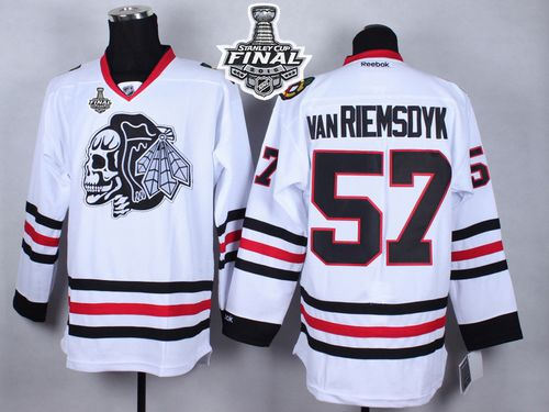 Chicago Blackhawks 57 Trevor Van Riemsdyk White(White Skull) 2015 Stanley Cup NHL jersey