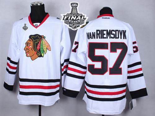 Chicago Blackhawks 57 Trevor Van Riemsdyk Whte 2015 Stanley Cup NHL Jersey