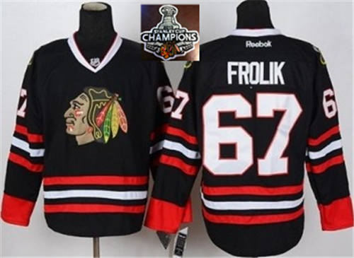 Chicago Blackhawks 67 frolik Black 2015 Stanley Cup Champions NHL Jersey