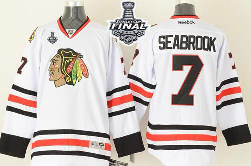 Chicago Blackhawks 7 Brent Seabrook White 2015 Stanley Cup NHL Jersey