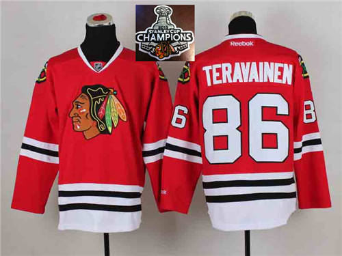 Chicago Blackhawks 86 Teuvo Teravainen Red 2014 Stadium Series 2015 Stanley Cup Champions NHL Jersey
