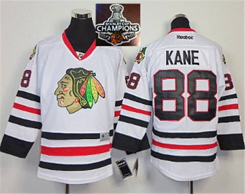 Chicago Blackhawks 88 PATRICK KANE White 2015 Stanley Cup Champions NHL Jersey