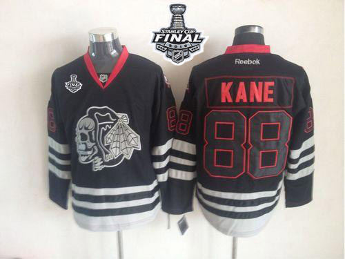 Chicago Blackhawks 88 Patrick Kane New Black Ice 2015 Stanley Cup NHL Jersey