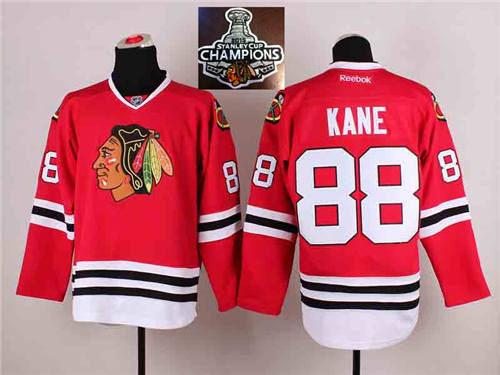 Chicago Blackhawks 88 Patrick Kane Red 2014 Stadium Series 2015 Stanley Cup Champions NHL Jerse