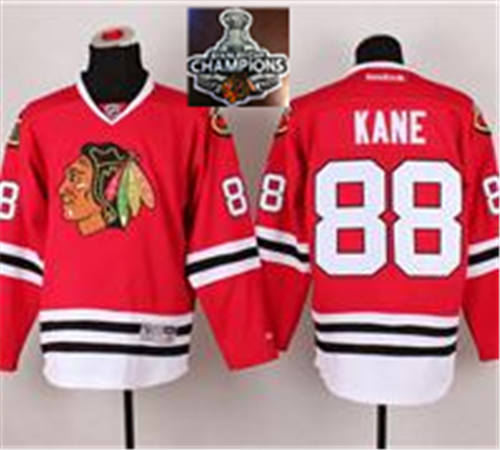 Chicago Blackhawks 88 Patrick Kane Red 2015 Stanley Cup Champions NHL Jersey