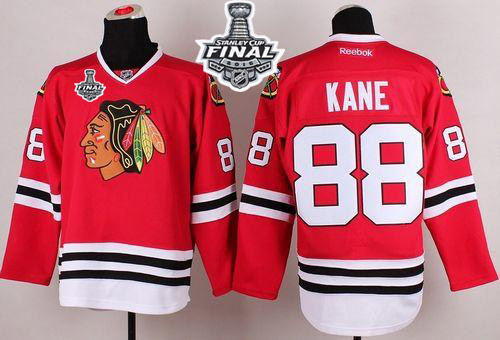 Chicago Blackhawks 88 Patrick Kane Red 2015 Stanley Cup NHL Jersey