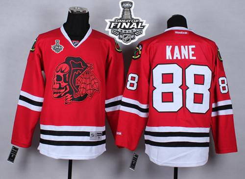 Chicago Blackhawks 88 Patrick Kane Red(Red Skull) 2015 Stanley Cup NHL Jersey