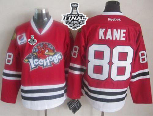 Chicago Blackhawks 88 Patrick Kane Red Ice Hogs 2015 Stanley Cup NHL Jersey