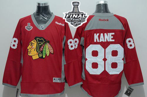 Chicago Blackhawks 88 Patrick Kane Red Practice 2015 Stanley Cup NHL Jersey