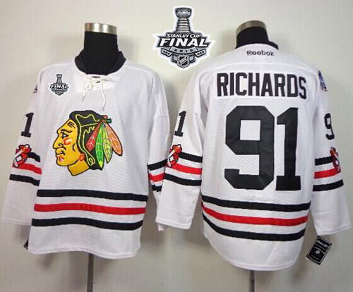 Chicago Blackhawks 91 Brad Richards White 2015 Winter Classic 2015 Stanley Cup NHL jersey