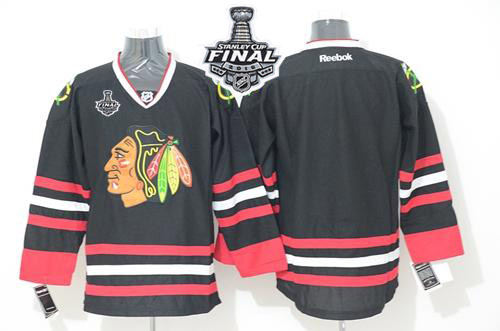 Chicago Blackhawks Blank Black 2015 Stanley Cup NHL jersey