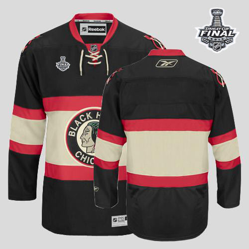 Chicago Blackhawks Blank Black New Third 2015 Stanley Cup NHL Jersey