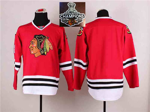 Chicago Blackhawks Blank Red 2014 Stadium Series 2015 Stanley Cup Champions NHL Jersey