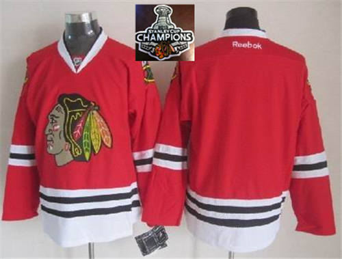 Chicago Blackhawks Blank Red 2015 Stanley Cup Champions NHL Jersey