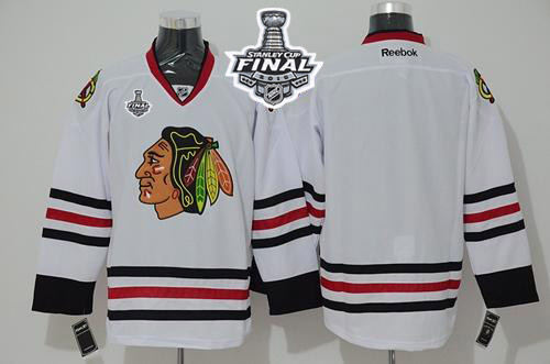 Chicago Blackhawks Blank White 2015 Stanley Cup NHL Jersey