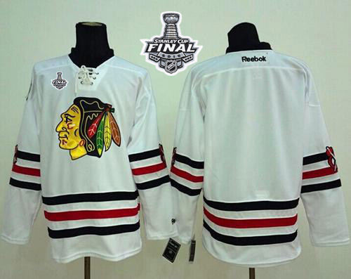 Chicago Blackhawks Blank White 2015 Winter Classic 2015 Stanley Cup NHL Jersey
