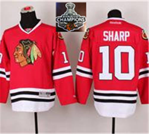 Chicago Blackhawks Jerseys 10 Patrick Sharp Red 2015 Stanley Cup Champions NHL Jersey
