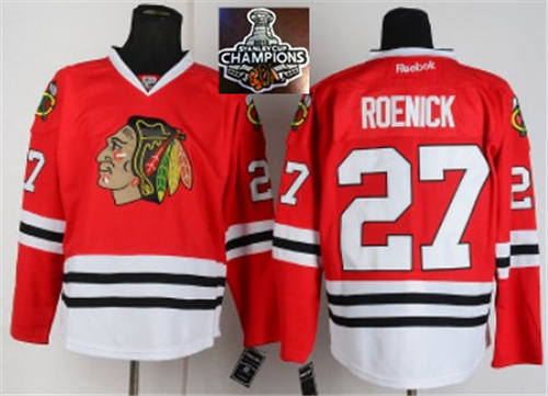 Chicago Blackhawks Jerseys 27 Jeremy Roenick Red 2015 Stanley Cup Champions NHL Jersey