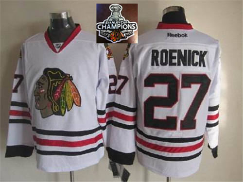 Chicago Blackhawks Jerseys 27 Jeremy Roenick White 2015 Stanley Cup Champions NHL Jersey