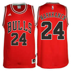 Chicago Bulls #24 Lauri Markkanen Road Red New Swingman Stitched NBA Jersey
