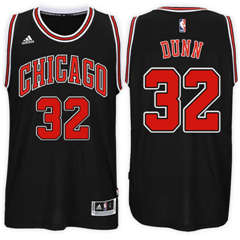 Chicago Bulls #32 Kris Dunn Alternate Black New Swingman Stitched NBA Jersey