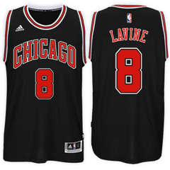 Chicago Bulls #8 Zach LaVine Alternate Black New Swingman Stitched NBA Jersey