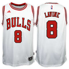 Chicago Bulls #8 Zach LaVine Home White New Swingman Stitched NBA Jersey