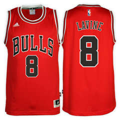 Chicago Bulls #8 Zach LaVine Road Red New Swingman Stitched NBA Jersey