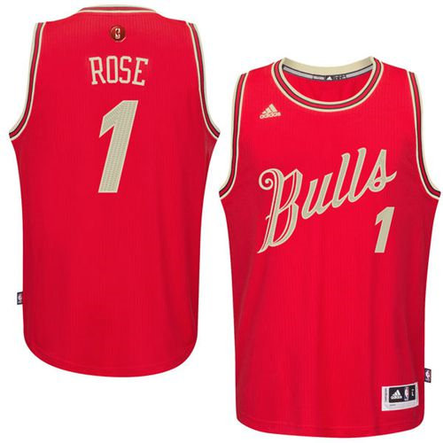 Chicago Bulls 1 Derrick Rose Red 2015-2016 Christmas Day NBA Jersey