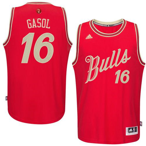 Chicago Bulls 16 Pau Gasol Red 2015-2016 Christmas Day NBA Jersey
