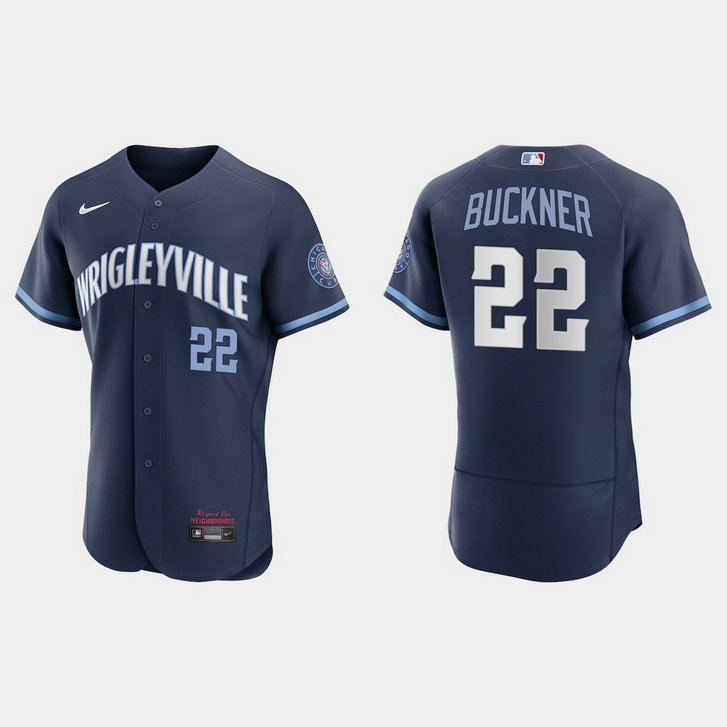 Chicago Cubs #22 Bill Buckner Men's Nike 2021 City Connect Authentic Navy MLB Jersey
