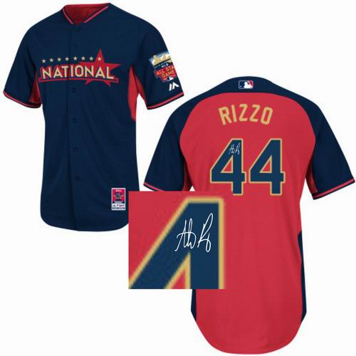 Chicago Cubs #44 Anthony Rizzo National League 2014 All Star Signature Jersey
