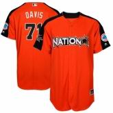 Chicago Cubs #71 Wade Davis  Orange National League 2017 MLB All-Star MLB Jersey