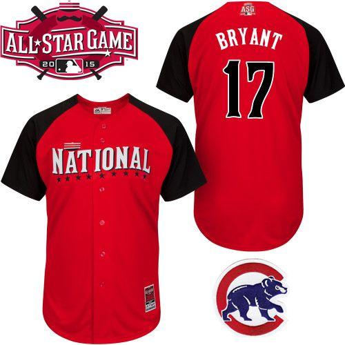 Chicago Cubs 17 Kris Bryant Red 2015 All-Star National League Baseball Jersey