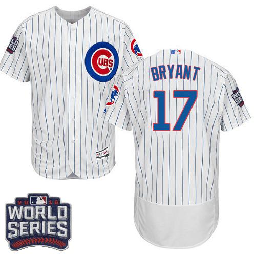 Chicago Cubs 17 Kris Bryant White Flexbase Authentic Collection 2016 World Series Bound MLB Jersey