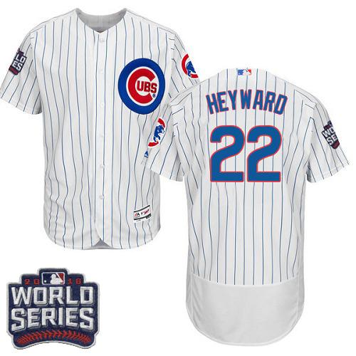 Chicago Cubs 22 Jason Heyward White Flexbase Authentic Collection 2016 World Series Bound MLB Jersey