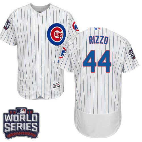 Chicago Cubs 44 Anthony Rizzo White Flexbase Authentic Collection 2016 World Series Bound MLB Jersey