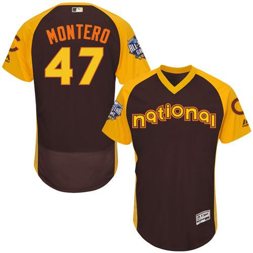 Chicago Cubs 47 Miguel Montero Brown Flexbase Authentic Collection 2016 All-Star National League Baseball Jersey