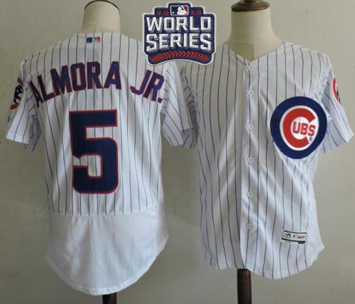 Chicago Cubs 5 Albert Almora Jr. White Flexbase Authentic Collection 2016 World Series Bound MLB Jersey