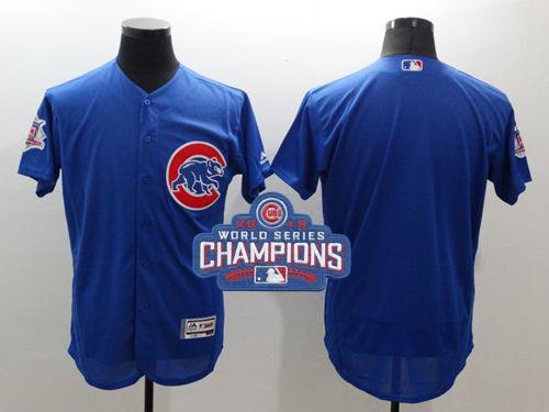 Chicago Cubs Blank Blue Flexbase Authentic Collection 2016 World Series Champions MLB Jersey